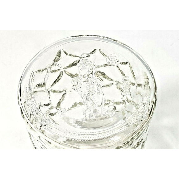 Vintage 1984 Planters Mr. Peanut Glass Jar w Lid Diamond Pattern Canister 7.75” - Picture 7 of 12